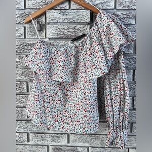 Zara Basic Floral Print Blouse